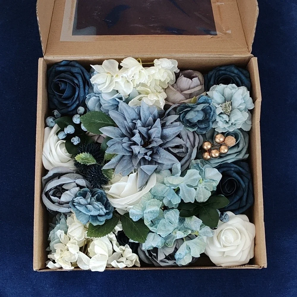 New Elegant Blue and White Floral Arrangement